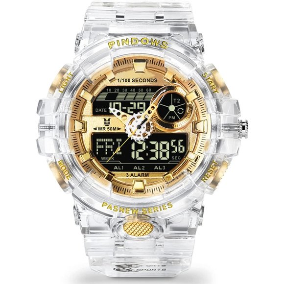 New Men Digital Watch for Men Watch Sports Watch Large Digital Analog Du…